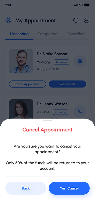 Cancel appointment